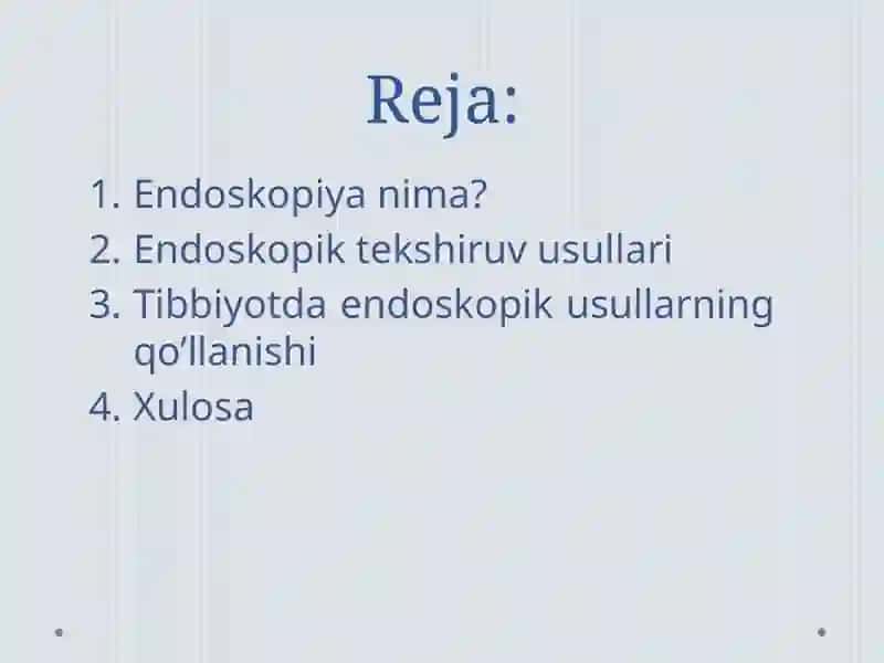 Endoskopik Usullar Tibbiyot 2