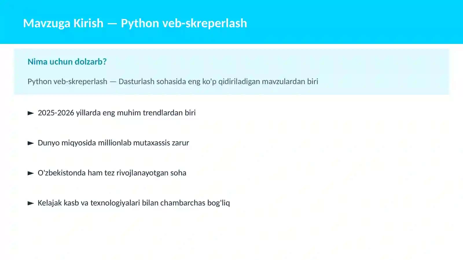 PYTHON DASTURLASH 2