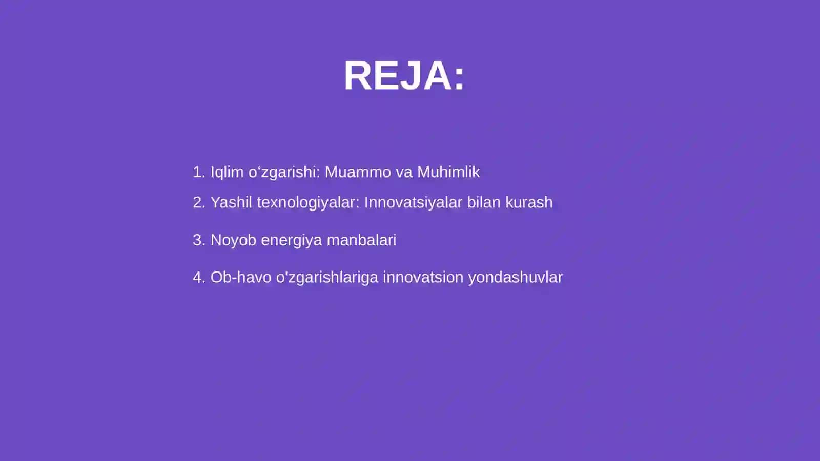 Iqlim oʻzgarishiga qarshi innovatsion gʻoyalar 2