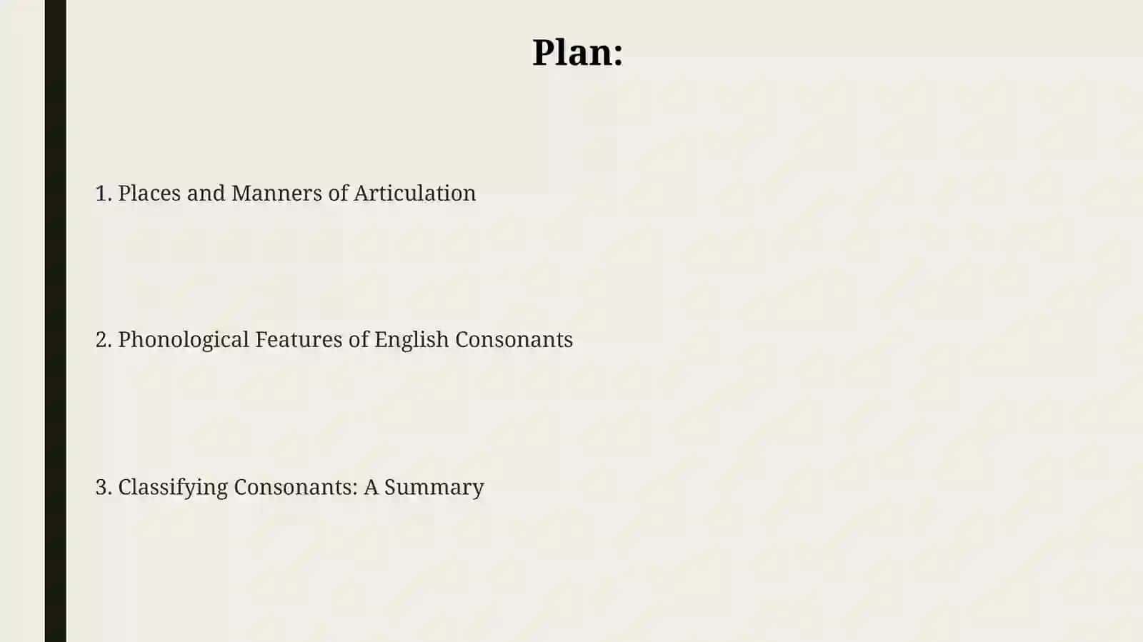 The classification of english consonants 2