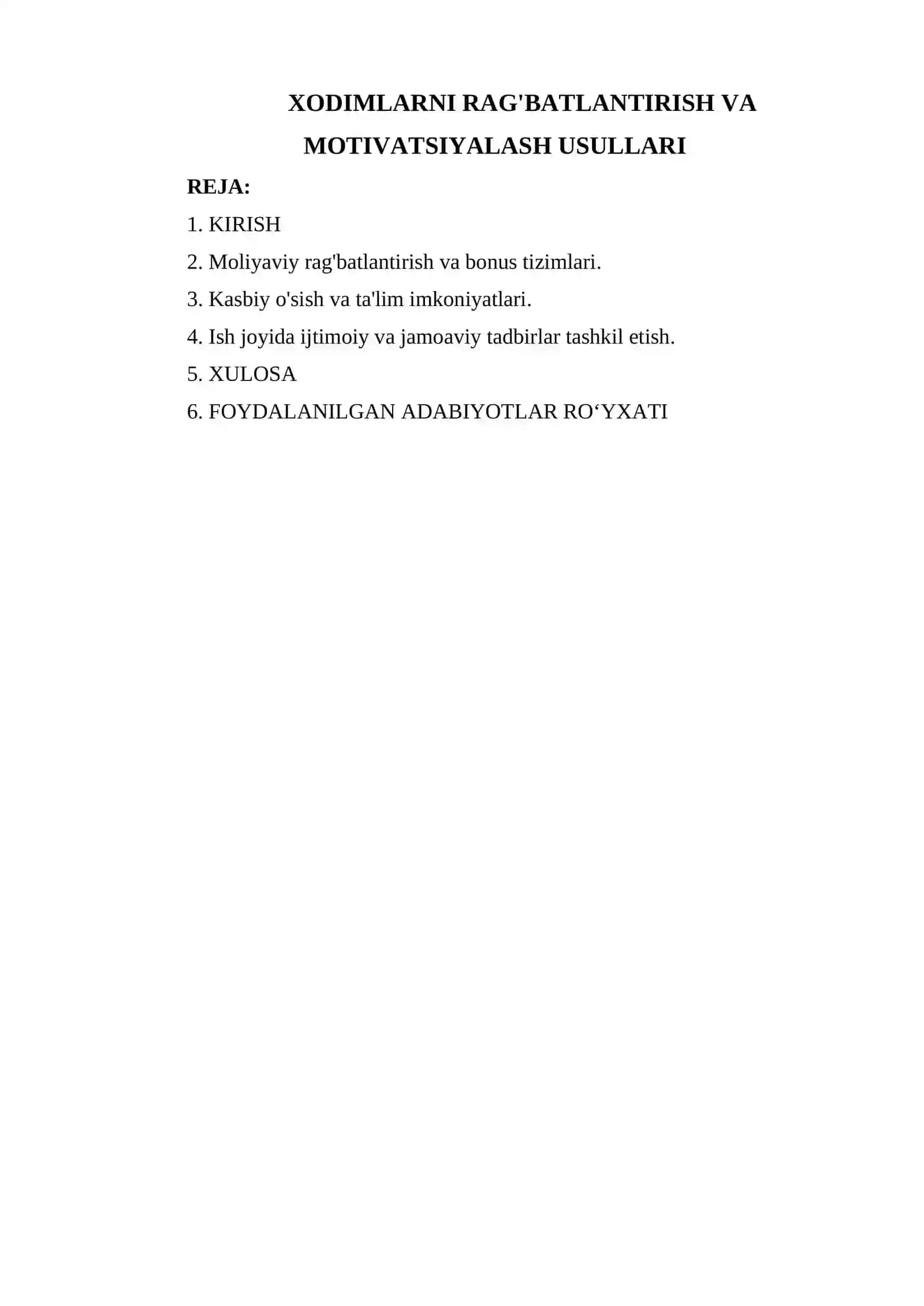 XODIMLARNI RAG'BATLANTIRISH VA MOTIVATSIYALASH USULLARI 2