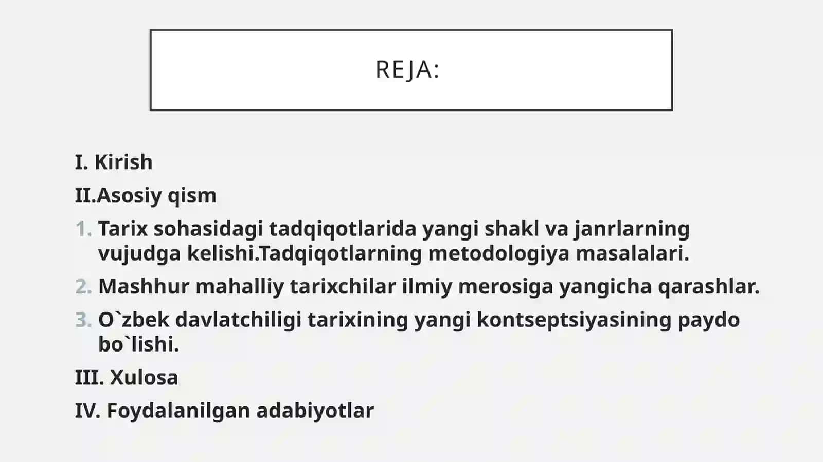 Mustaqillik yillarida O`zbеkistondatarix fanining rivojlanishi 2