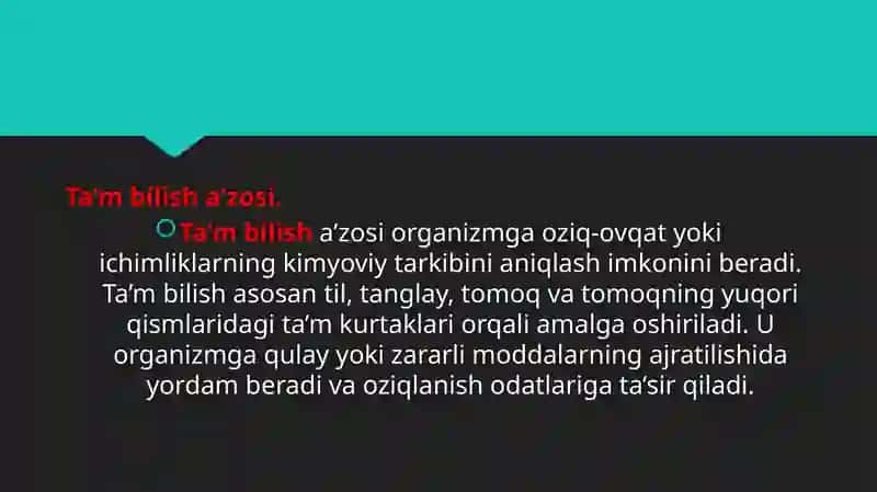 Ta’m bilishaʼzosi 2