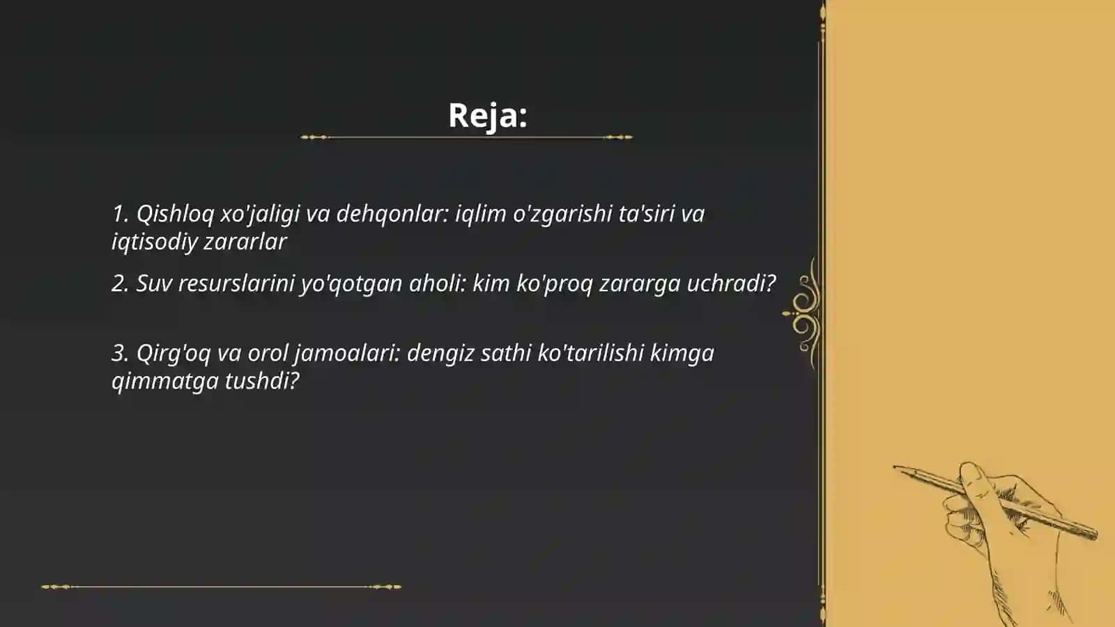 Iqlim òzgarishi kimga qimmatga tushdi 2