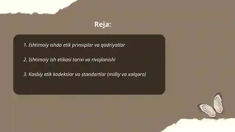 Ishtimoiy ishda etikani ahamiyati fanning resurslari 2