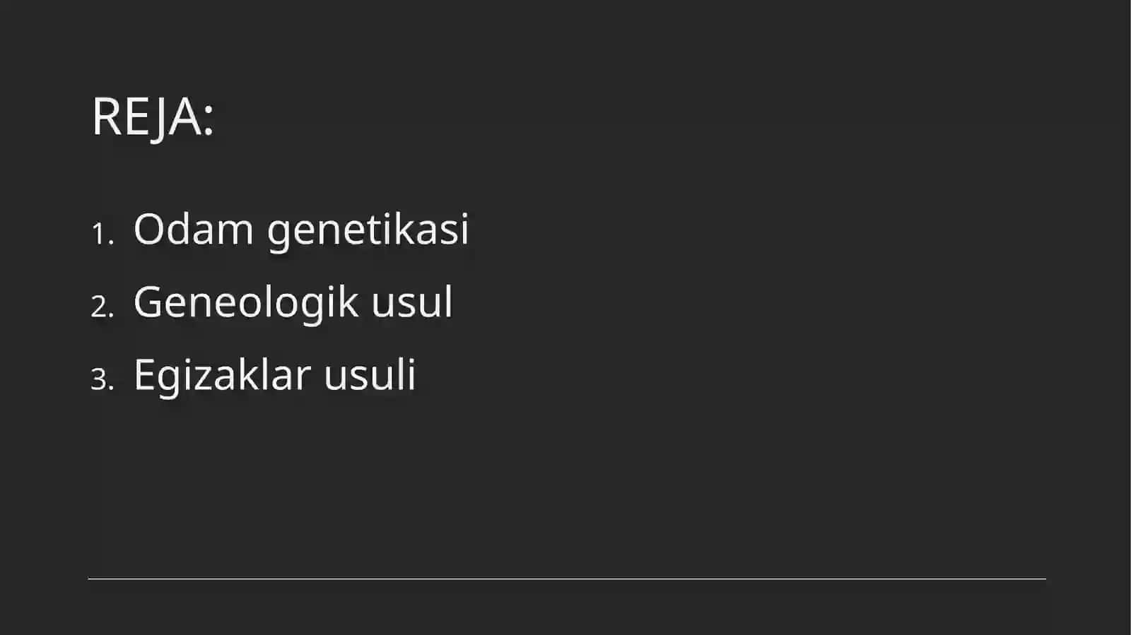 Odamgenetikasining o'rganish usullari 2