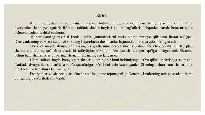 FRANSIYADA MARKAZLASHGAN DAVLATNING TASHKIL TOPISHI. 2