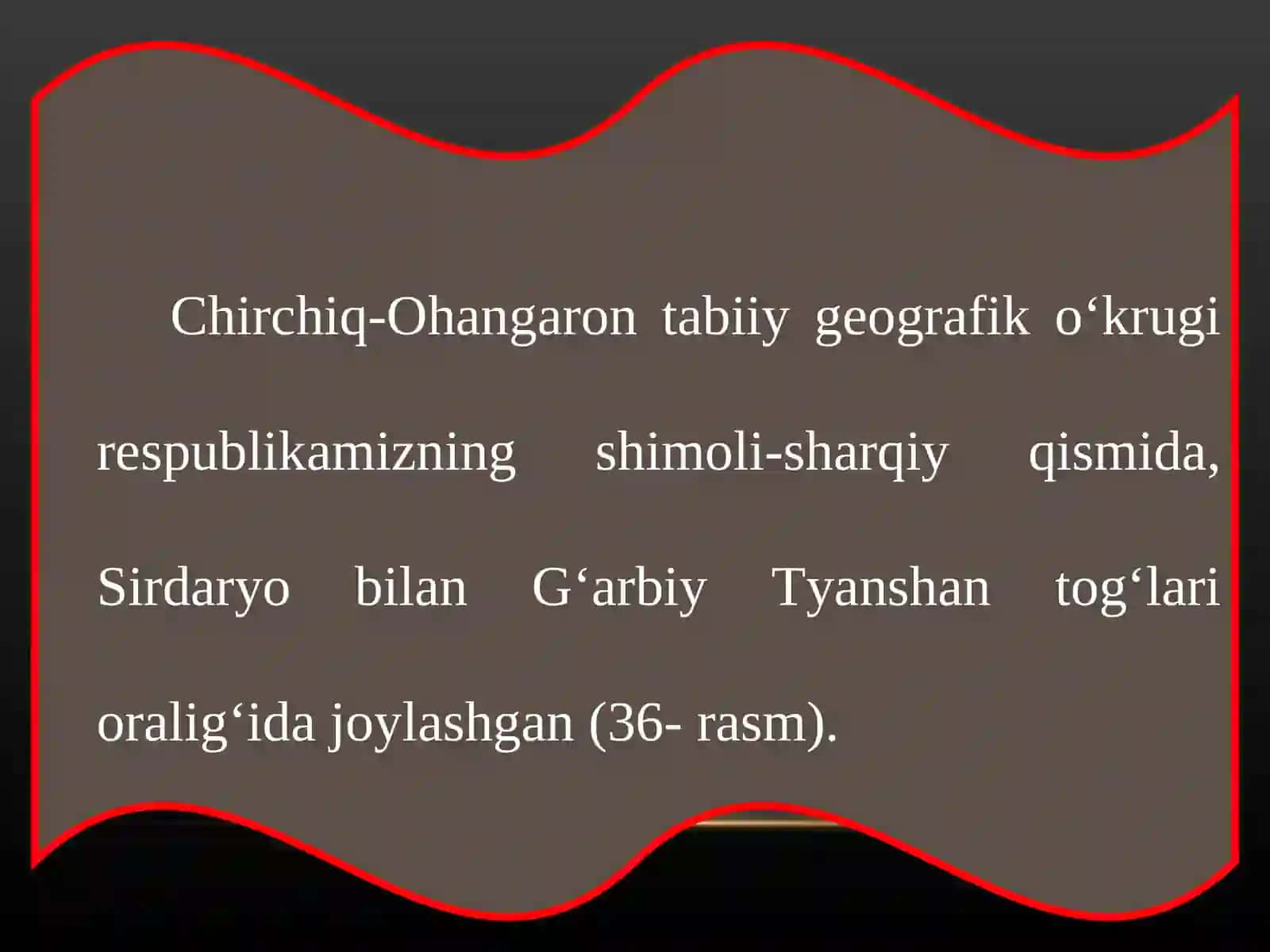 Chirchiq-Ohangaron tabiiy geografik okrugi 2