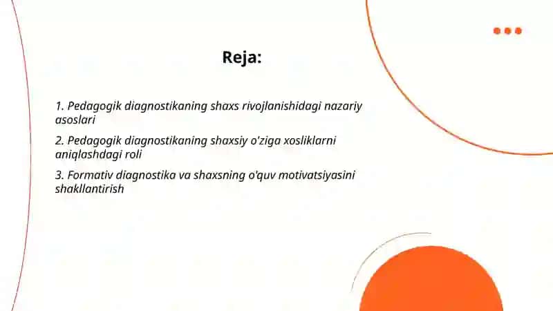 Pedagogik diagnostika 2