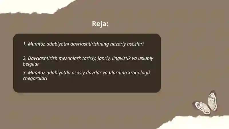 Mumtoz adabiyotda davrlashtirish masalasi 2