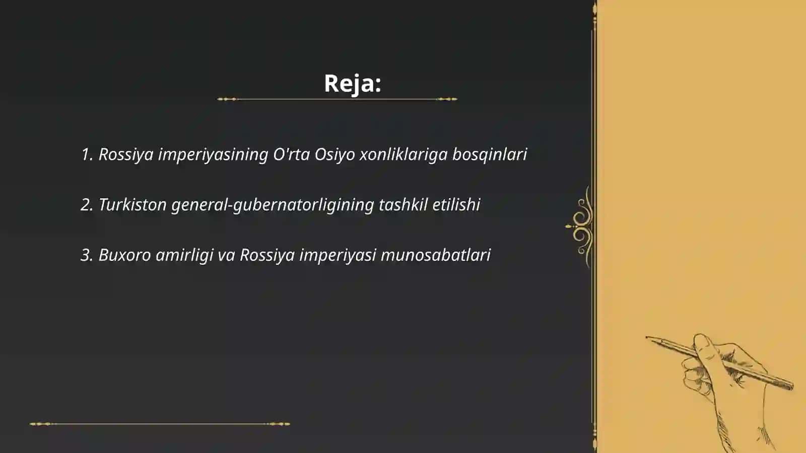 Rossiya imperiyasi bosqini davrida O’rta Osiyo xonliklari 2