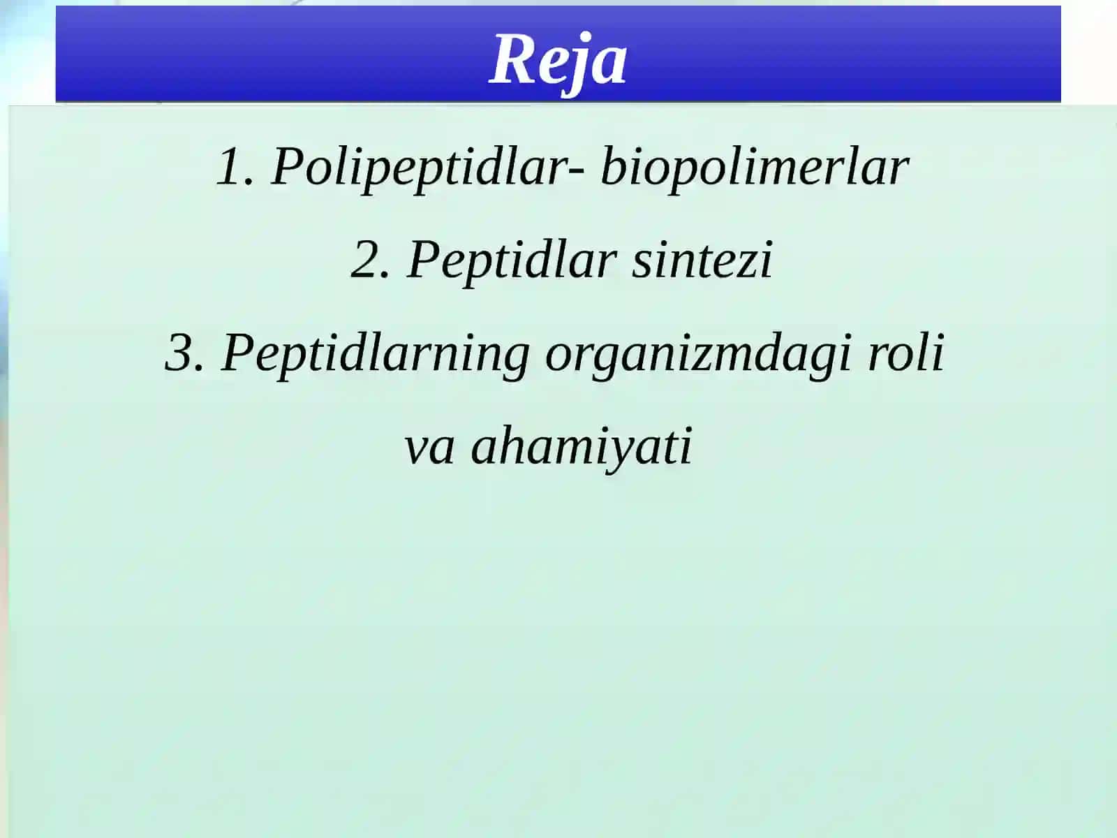 Peptidlar 2