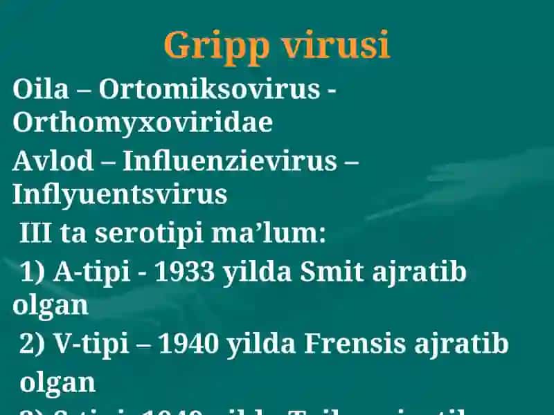 Viruslik asalliklar (Gripp, qizarmiq) 2