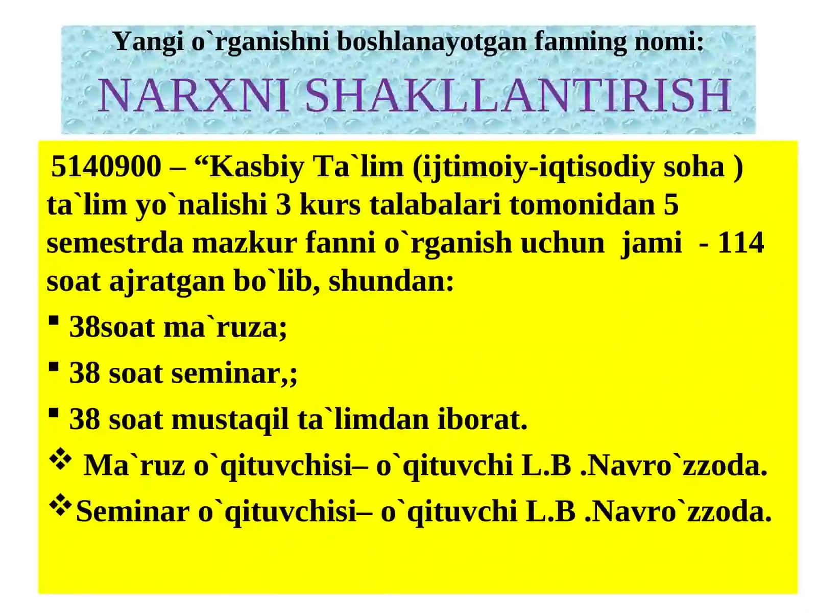 NARXNI SHAKLLANTIRISH 2