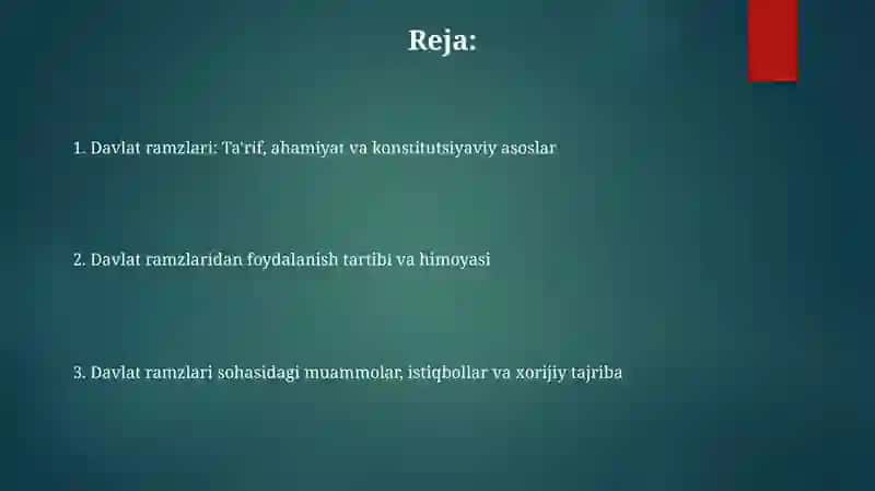 Davlat ramzlarining konstitutsiyaviy maqomi 2