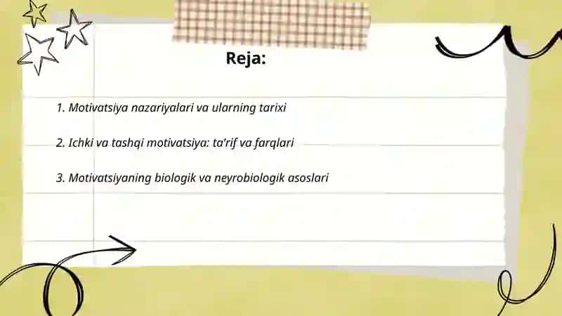 Inson motivatsion sohasining rivojlanishi 2