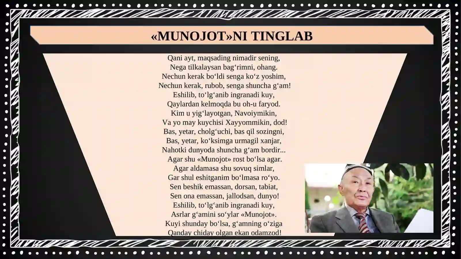 ABDULLA ORIPOV SHE`RLARI «MUNOJOT»NI TINGLAB 2