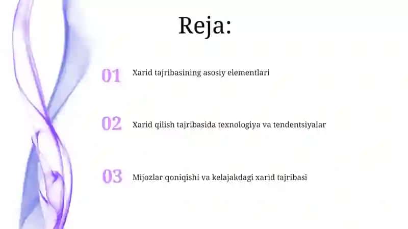 Xarid qilish tajribasi 2