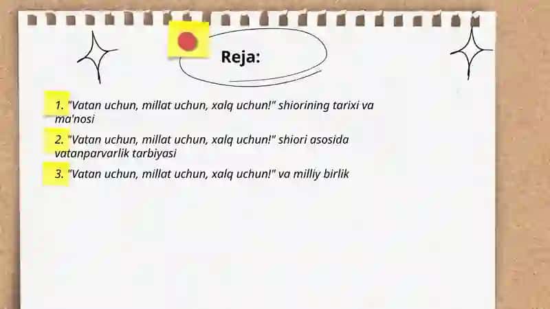 Vatan uchun, millat uchun, xalq uchun! 2