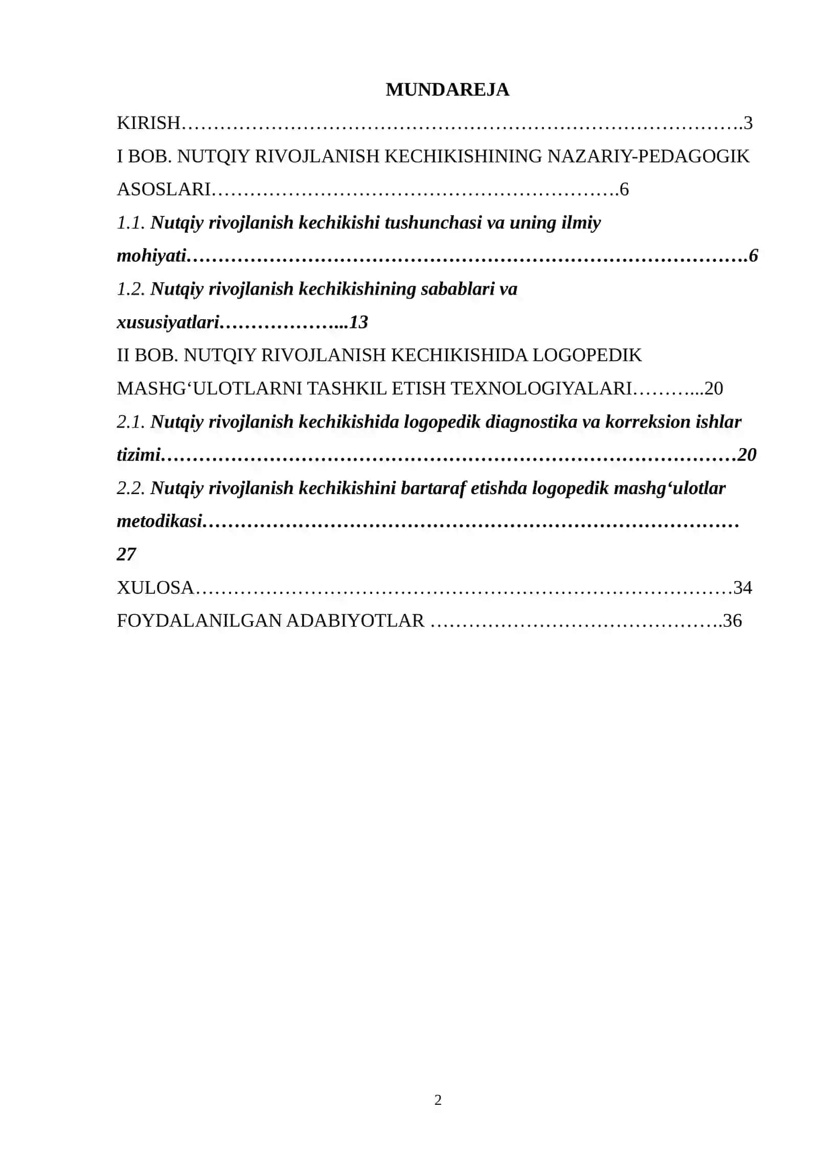 Nutqiy rivojlanish kechikishi va logopedik mashg'ulotlar 2