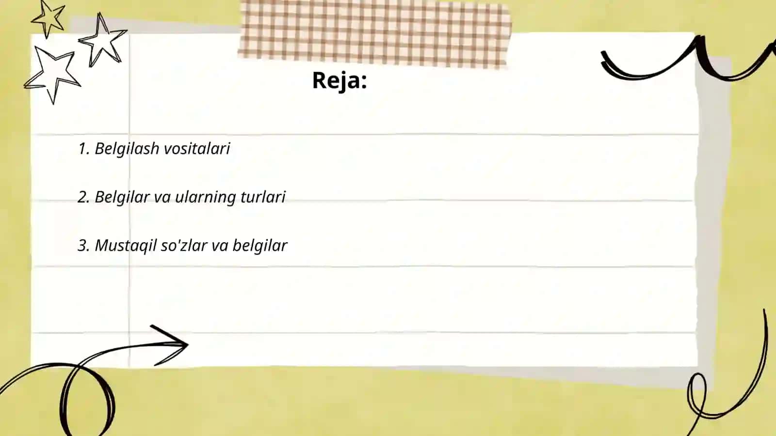 Belgi bildiruvchi mustaqil so'z turkumlari 2