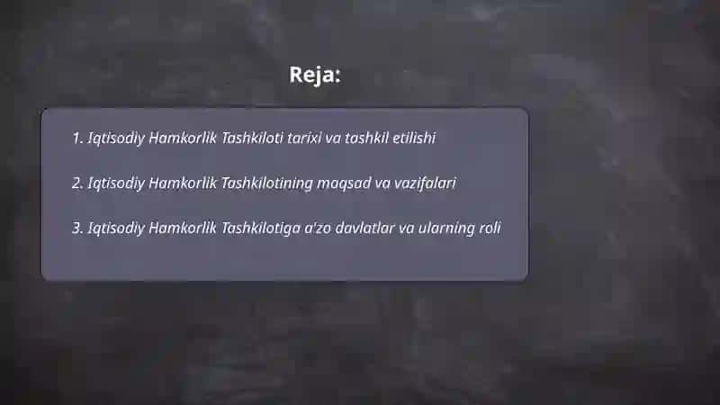 Iqtisodiy Hamkorlik Tashkiloti 2