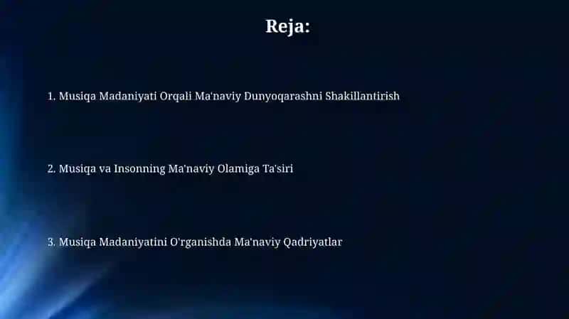 Musiqa madaniyati fani 2