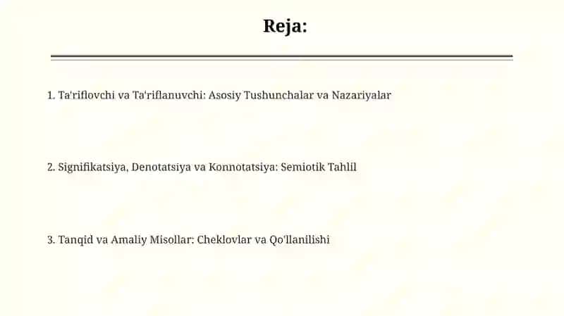 Ta'riflovchi va Ta'riflanuvchi 2