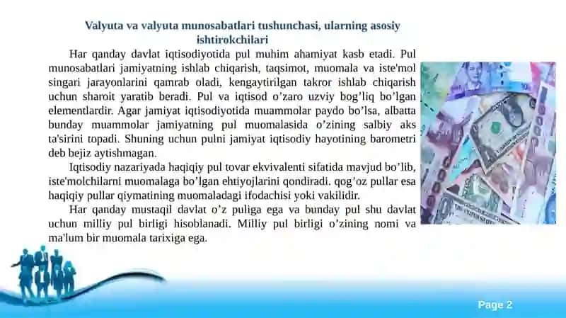 Valyuta kursi va uning turlari 2