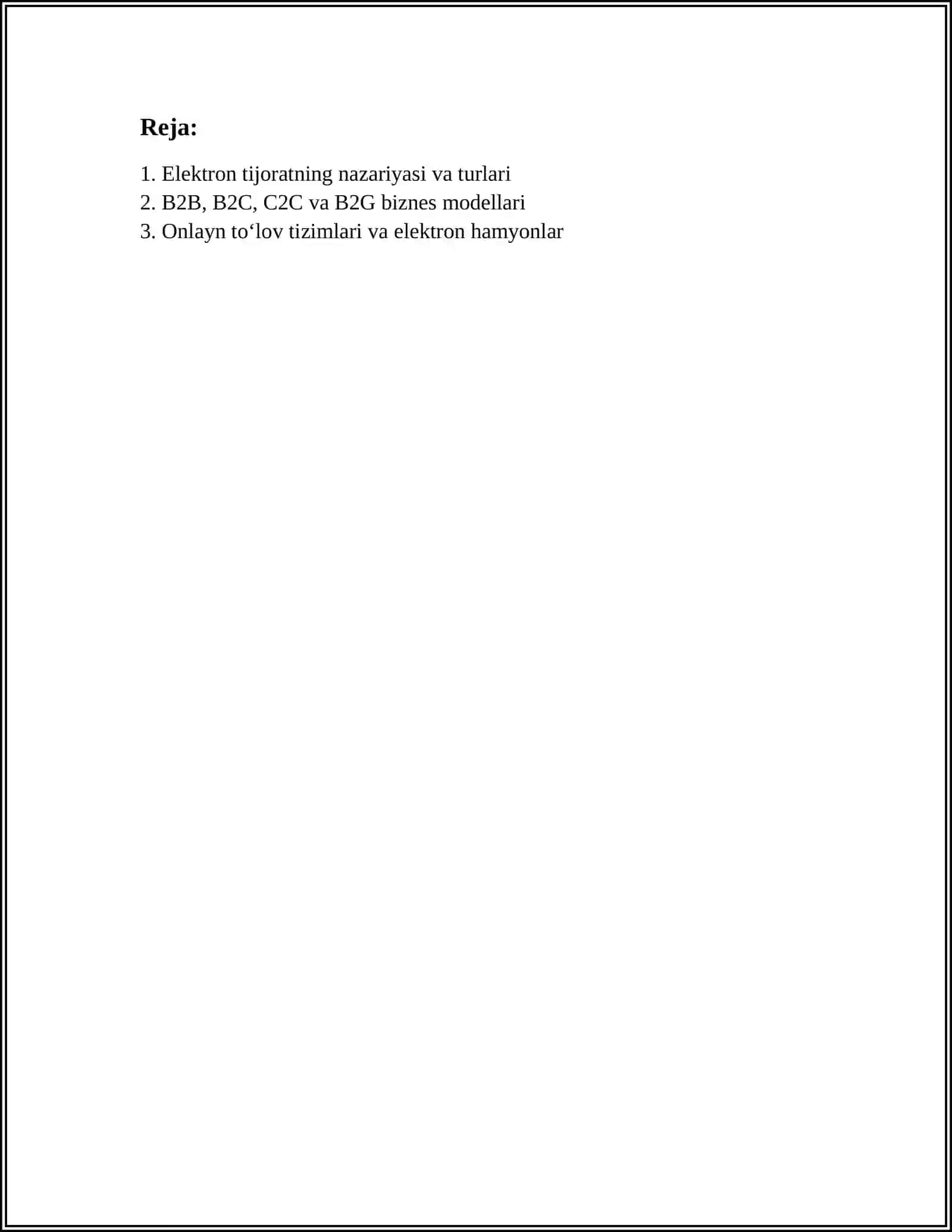 ELEKTRON TIJORAT VA ELEKTRON BEZNIS 2