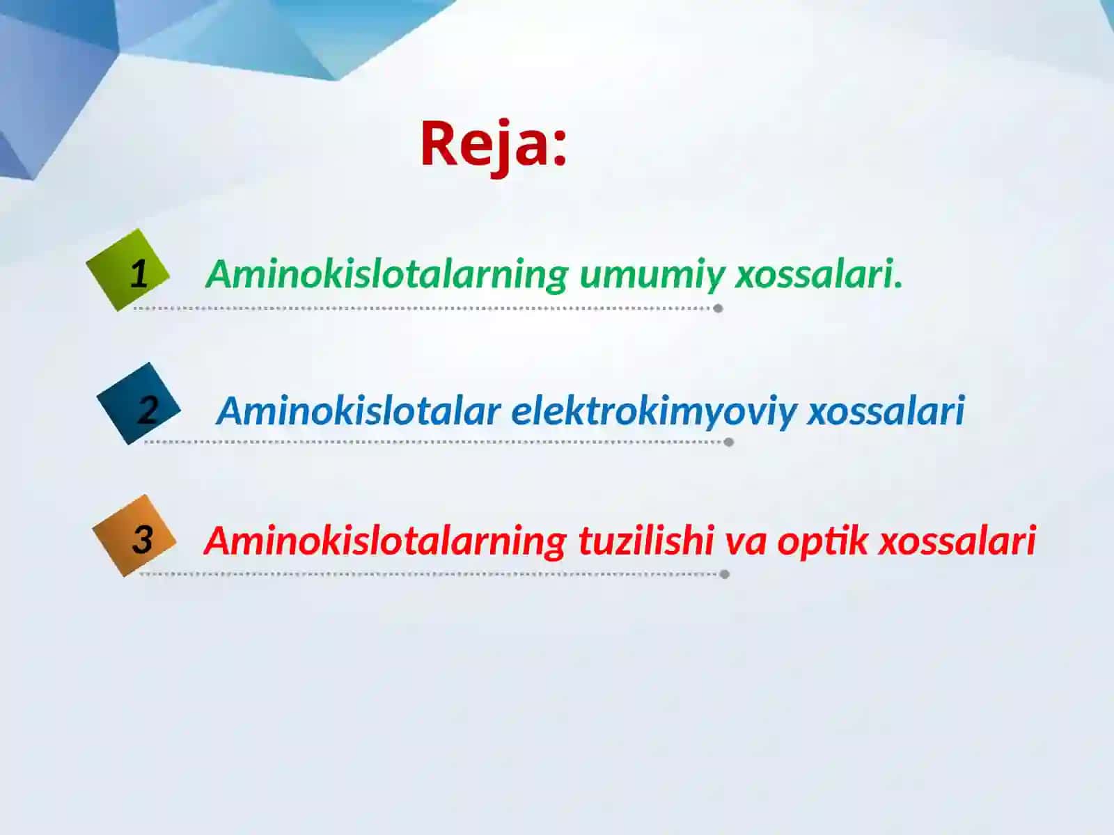 Ayrim aminokislotalarning almashinuv reaksiyalari 2
