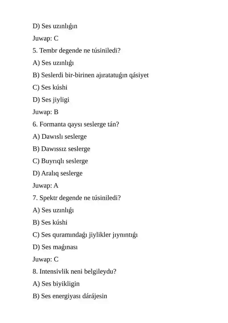 Seslerdiń akustikalıq (oksitikaliq) aspekti 2