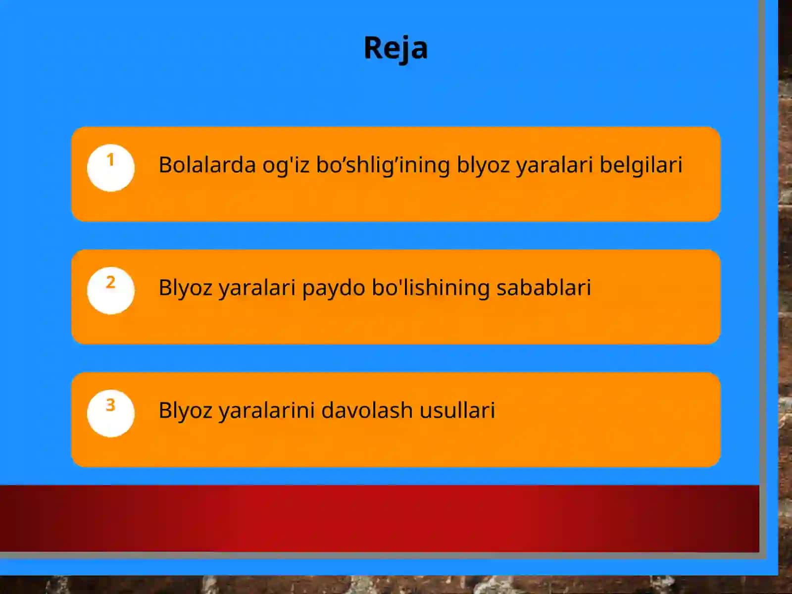 Bolalarda og'iz bo’shlig’ining blyoz yaralari belgilari 2