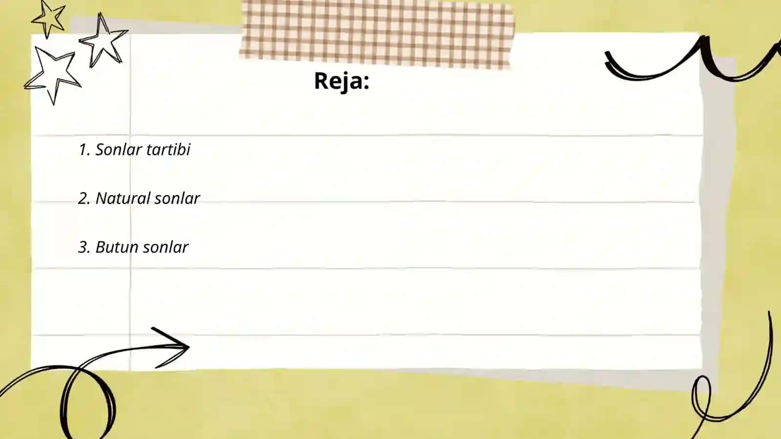 Sonlar tartib va sanoq sonlar 2