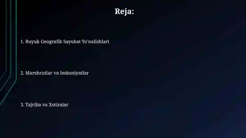 Buyuk Gepgrafik Sayohatlar Marshruti 2