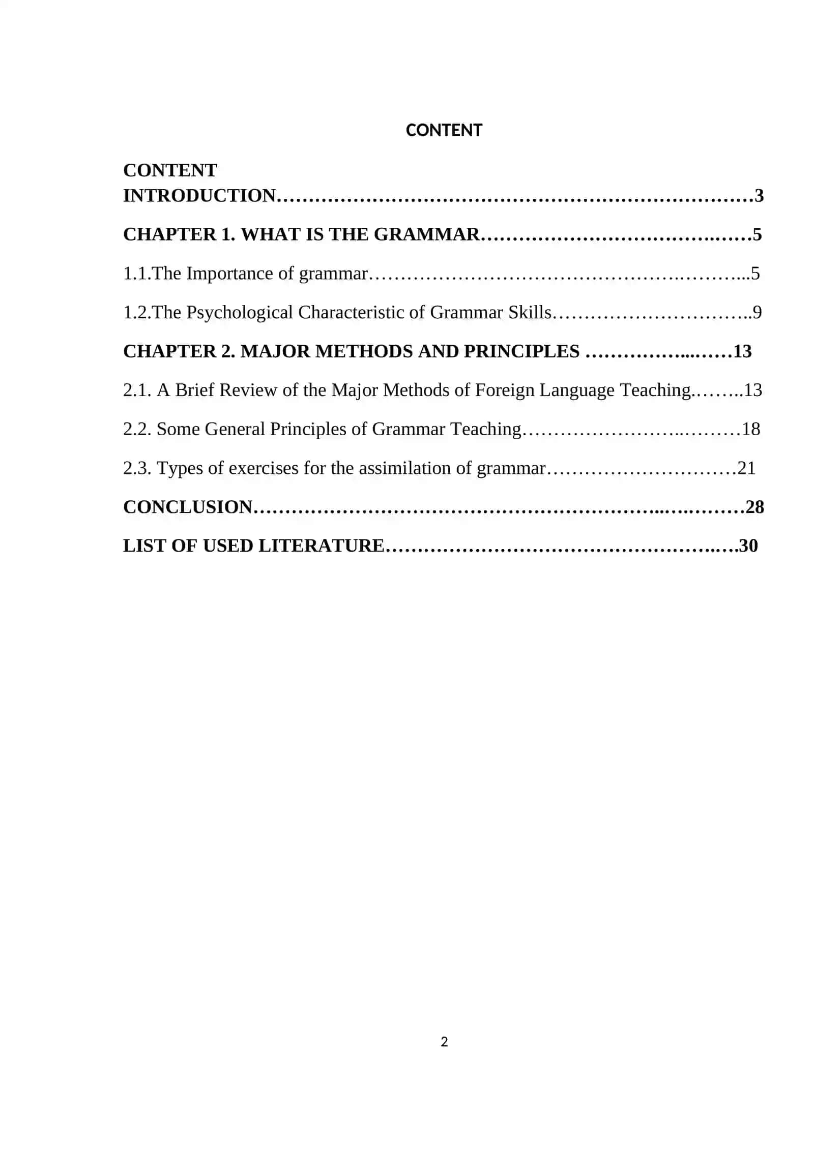 METHODS AND EXERCISES USED IN TEACHING GRAMMAR 2
