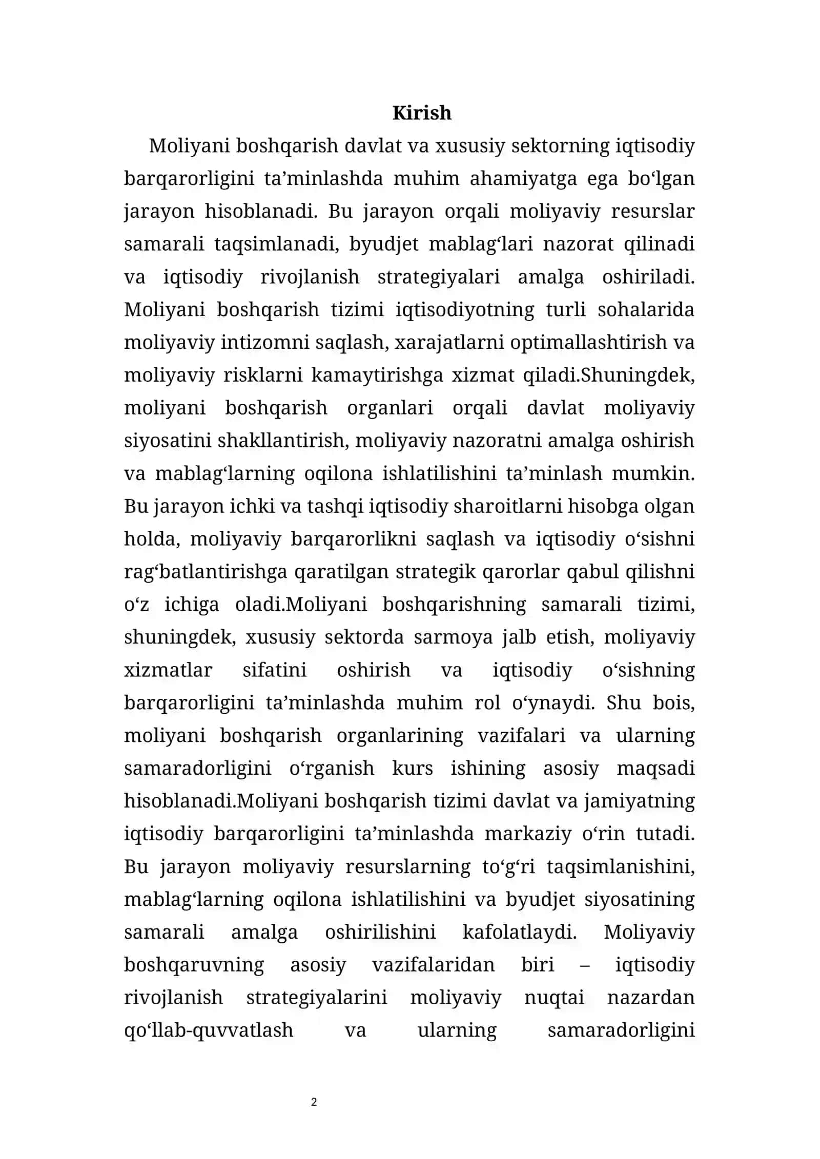 Moliyani boshqarish tizimi 2