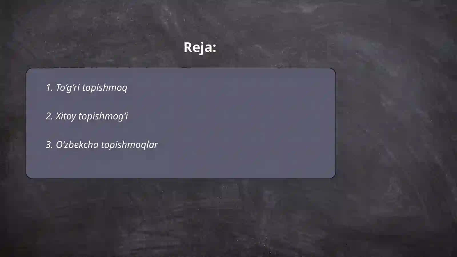Topishmoqlar 2