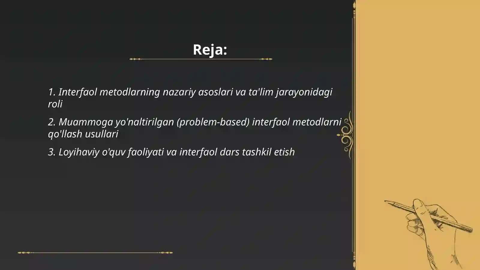 Interfaol metodlar va ularni qo'llash usullari 2