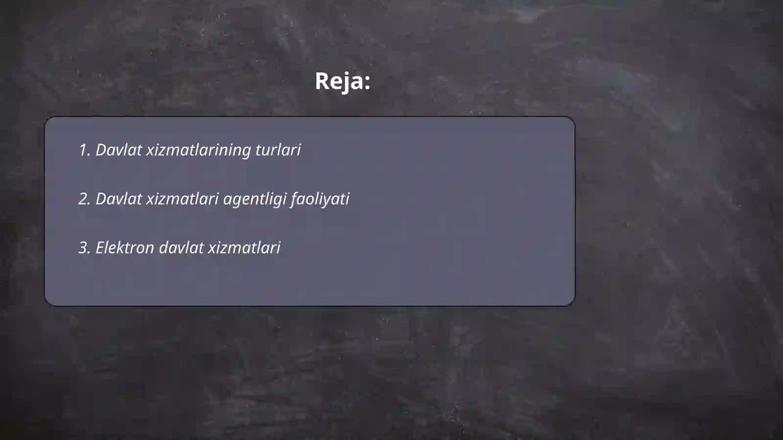 Davlat xizmatlari 2