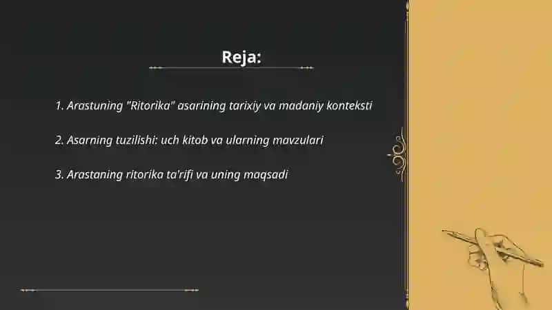 Arastuning "Ritorika" asari 2