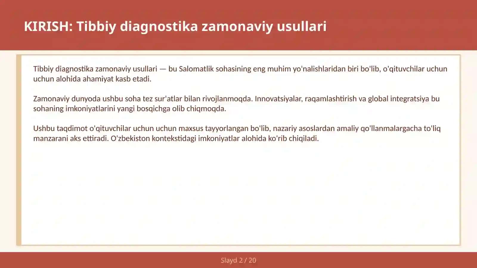 Tibbiy diagnostika zamonaviy usullari 2
