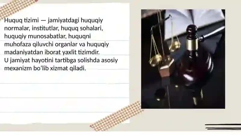 Huquq tizimi 2