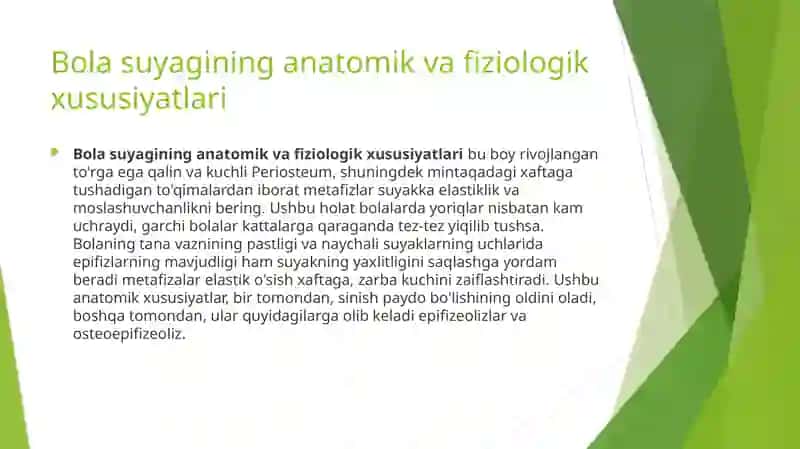Bola suyagining anatomik va fiziologik xususiyatlari 2