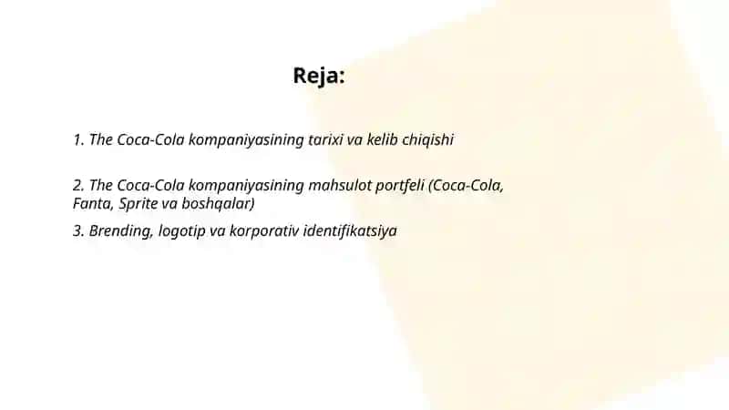 The Coca Cola company 2