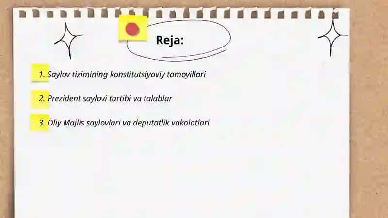 Yangilangan Konstitutsiyada saylov tizimi 2