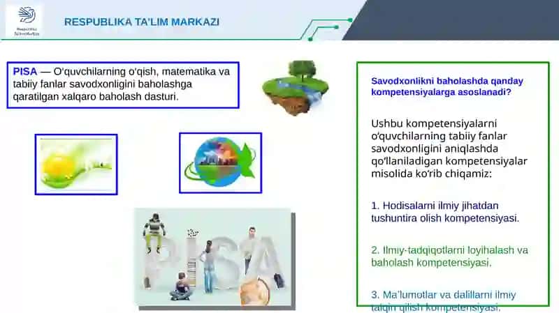 GEOGRAFIYA FANLARIDA PISA TOPSHIRIQLARI VA ULARNING YECHIMI 2