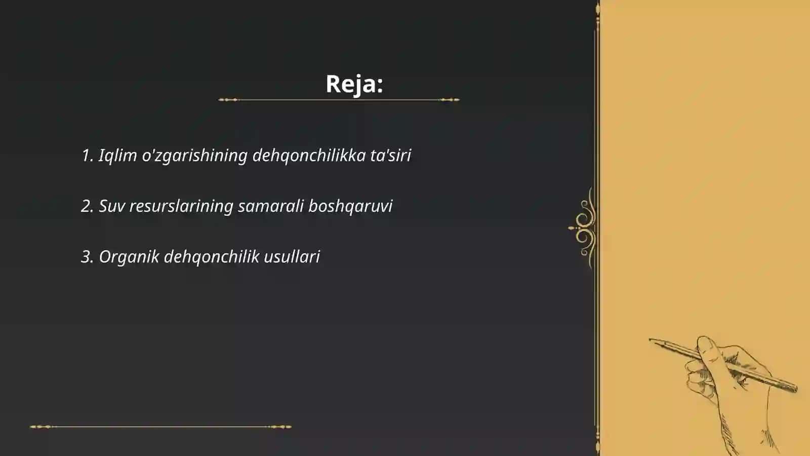 Aniq dehqonchilik istiqbollari 2