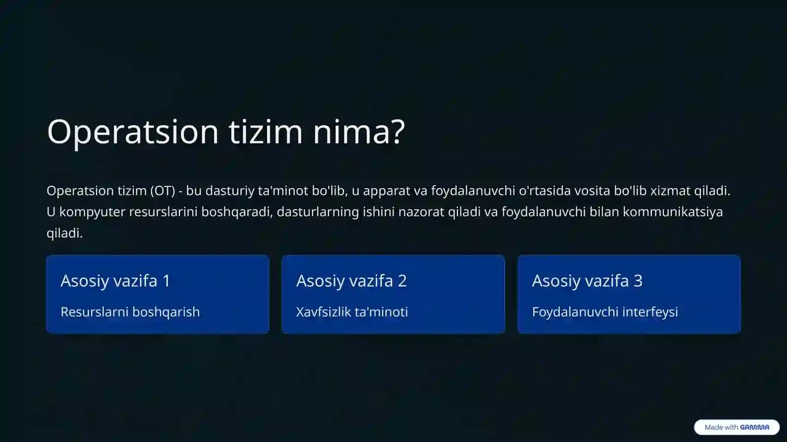 Operatsion tizimlar: Dunyoni boshqaruvchi dasturiy ta'minot 2