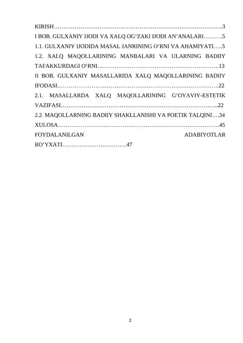 Gulxaniy masallarida xalq maqollarining badiiy ifodasi 2